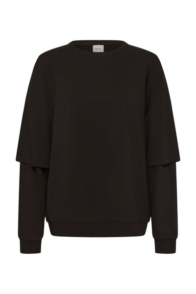 GZgilsa sweatshirt med lager-på-lager-effekt Ganache - 191018 - 10911484 Thumbnail
