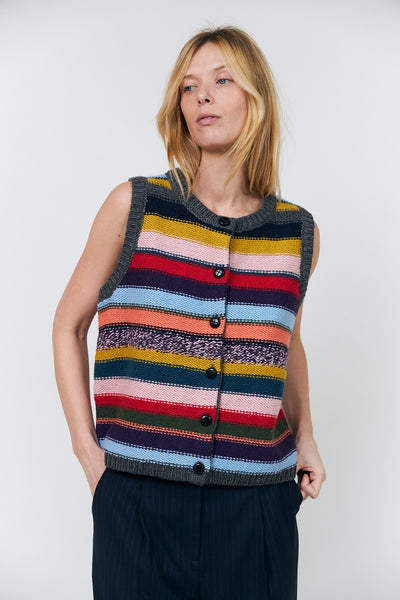 Caitll Knit Vest Sl MULTI - 26434-5022 Thumbnail
