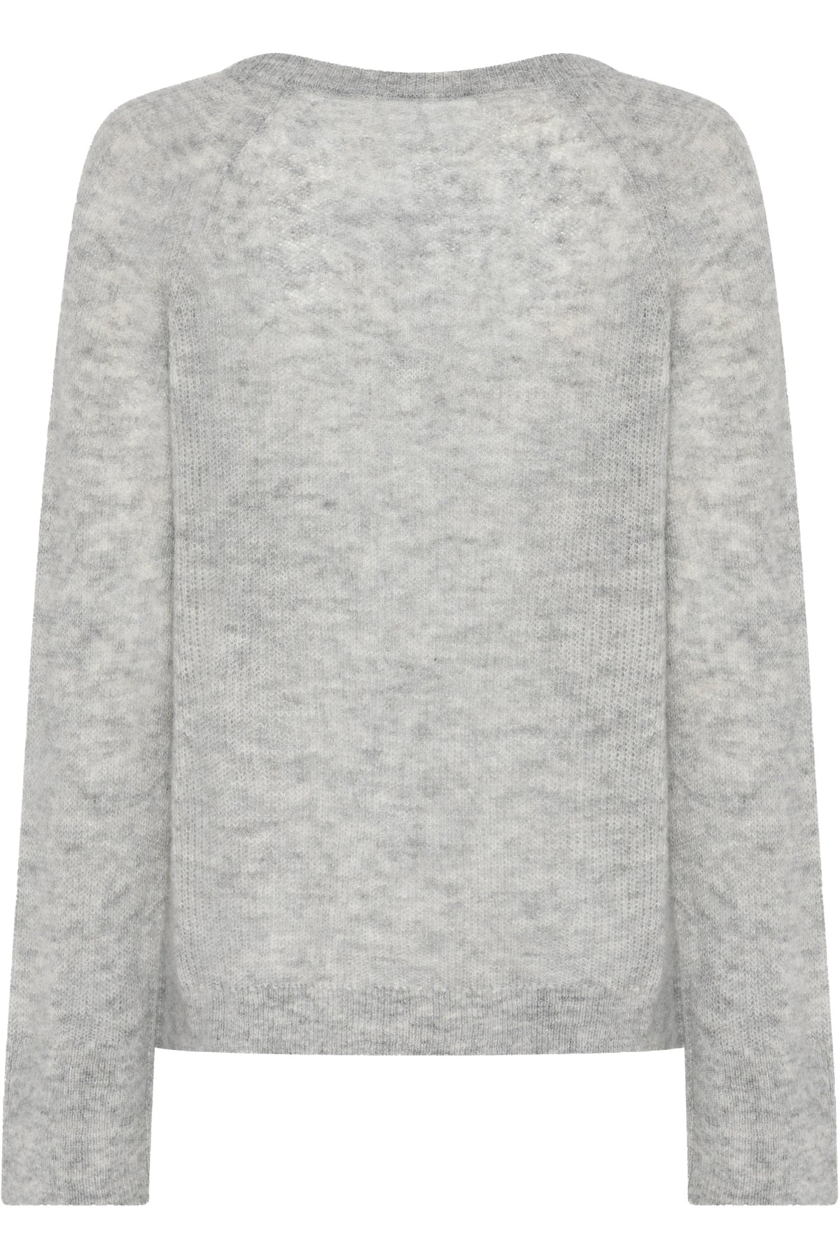FluffyBBAmera stickad Ljusgrå Melerad - BBW4781