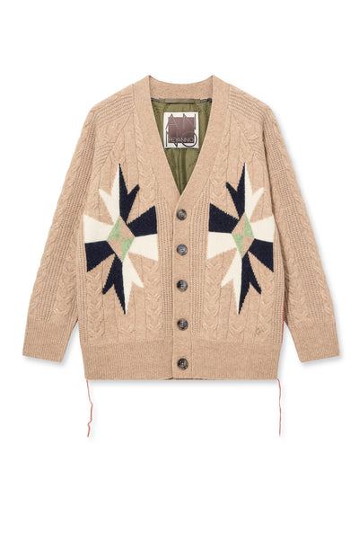 MMHRio Quilt Cardigan BONE BROWN - 800314 Thumbnail