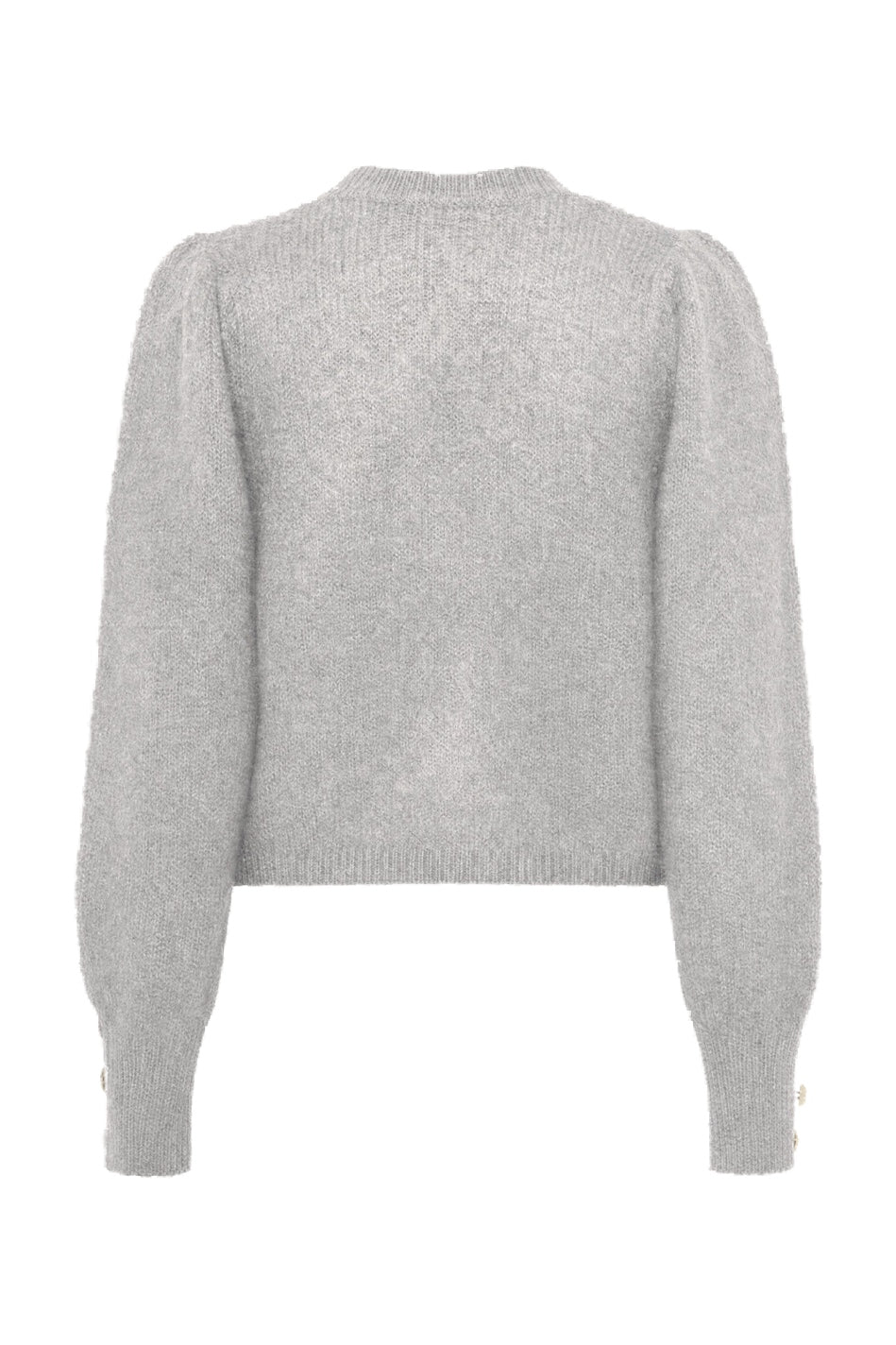 SyringabrushedBBKrista stickad ca Light Grey Melange - BBW5074