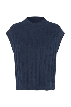 Finnll stickad väst Sl Dark Navy - 26422-5027